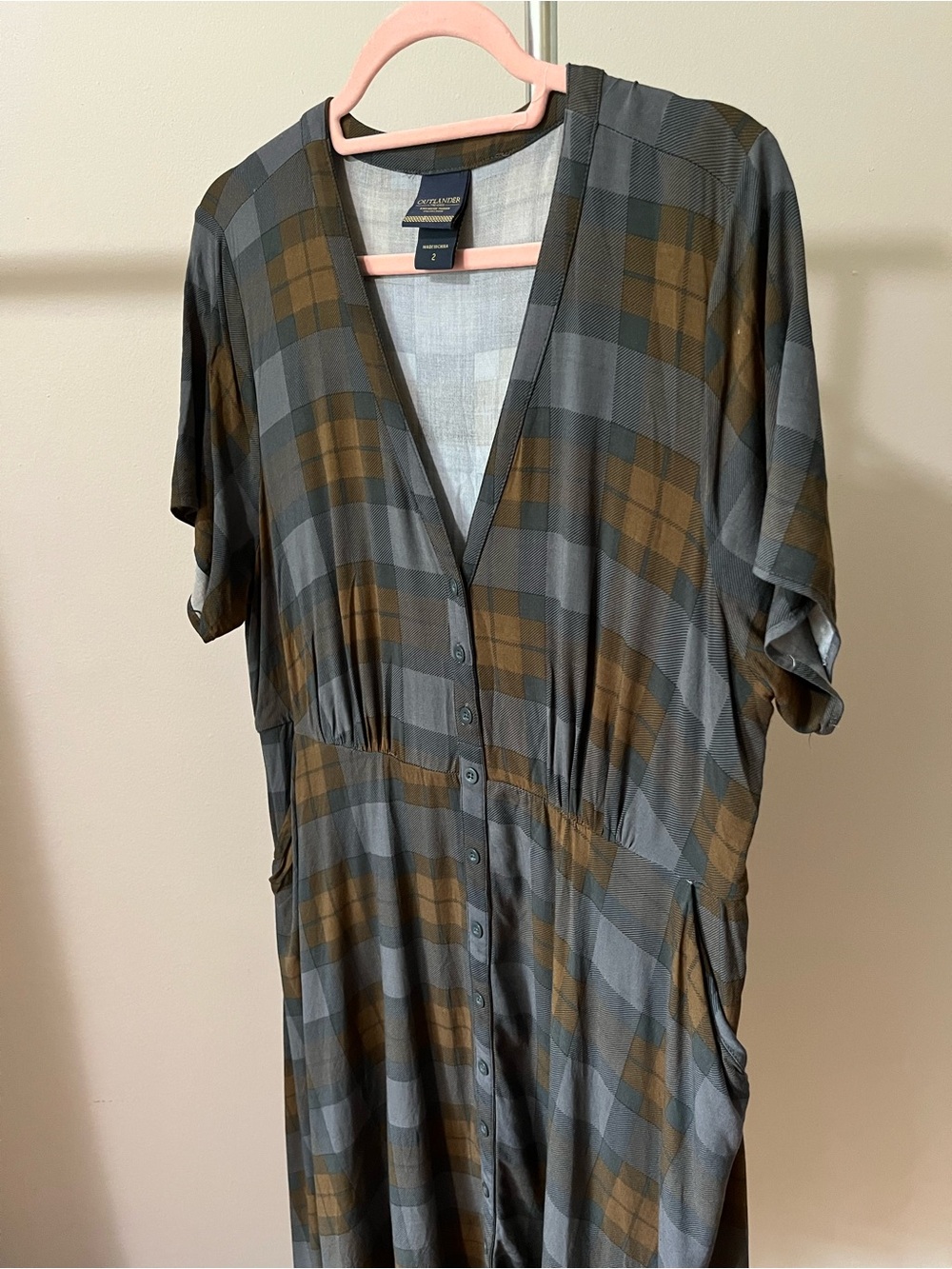 Torrid Outlander Collection Plaid Handkerchief Hem Dress